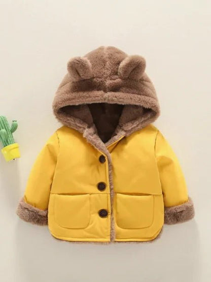 Unisex Çocuk Kışlık Mont Su Geçirmez Kapüşonlu Sıcak Ceket - MAKKA