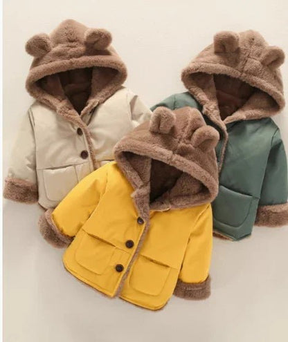 Unisex Çocuk Kışlık Mont Su Geçirmez Kapüşonlu Sıcak Ceket - MAKKA