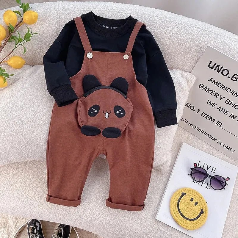 Unisex Sevimli Panda Bebek Tulum Pamuklu Çıtçıtlı Konforlu Tasarım - MAKKA