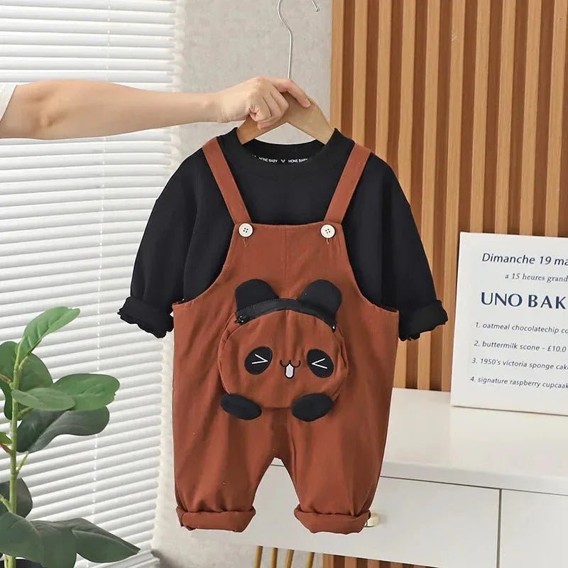 Unisex Sevimli Panda Bebek Tulum Pamuklu Çıtçıtlı Konforlu Tasarım - MAKKA
