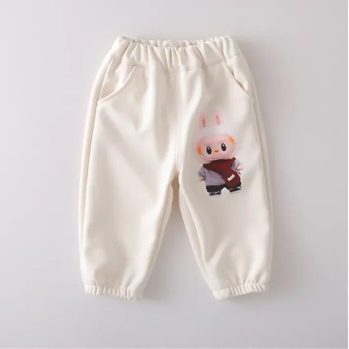 Unisex Tavşan Baskılı 2 Parça Çocuk Eşofman Takımı Rahat Esnek - MAKKA