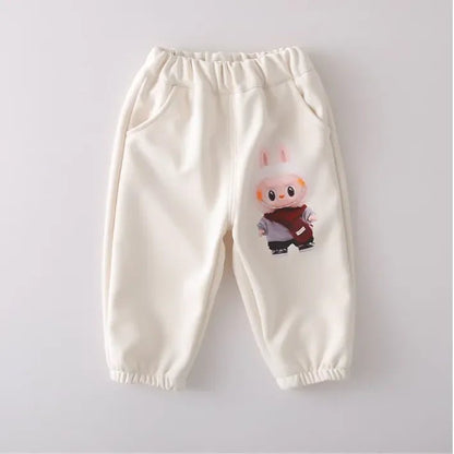 Unisex Tavşan Baskılı 2 Parça Çocuk Eşofman Takımı Rahat Esnek - MAKKA