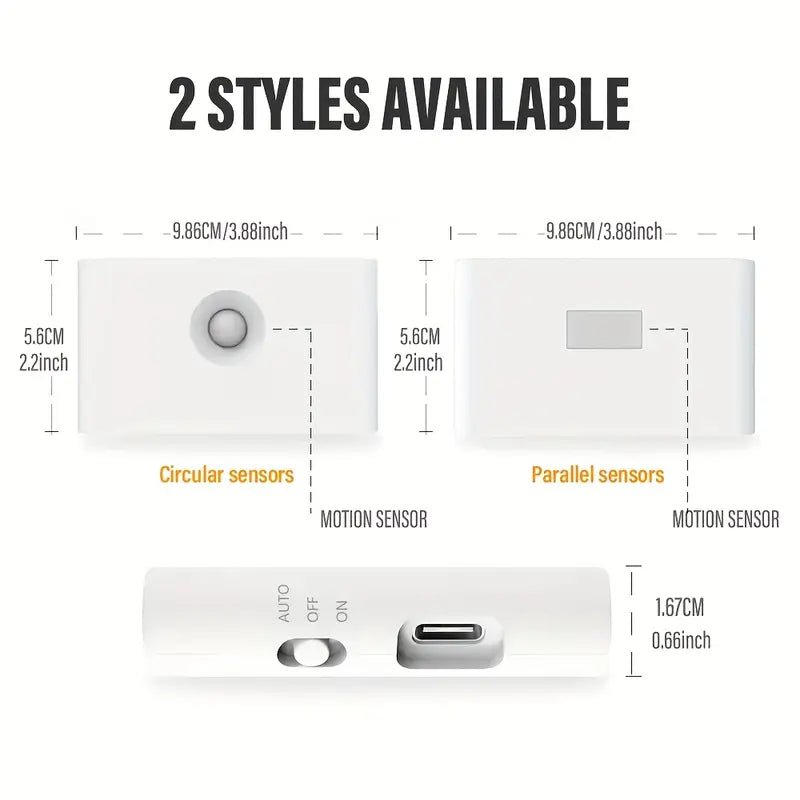 USB Şarjlı 4'lü Sensörlü LED Gece Lambası Yatak Odası Koridor - MAKKA