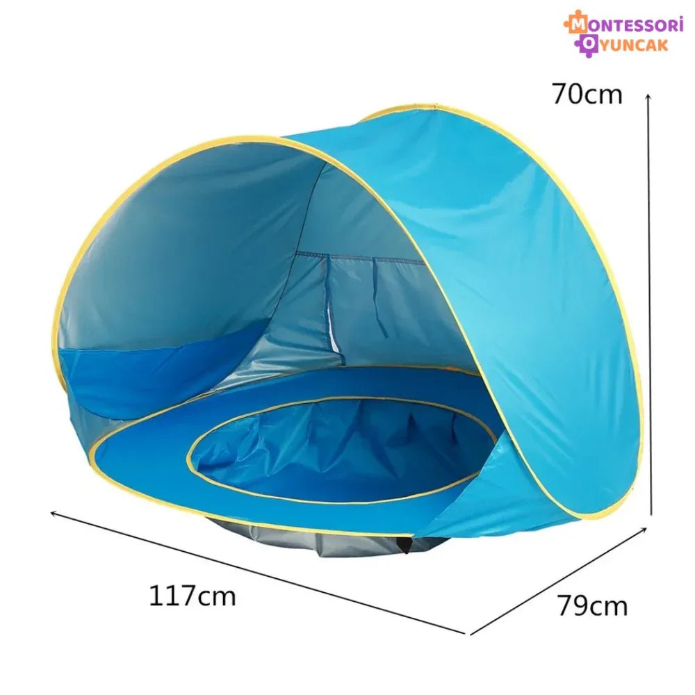 UV Koruyucu Bebek Plaj Çadırı Katlanır Taşıma Çantası Dahil - MAKKA