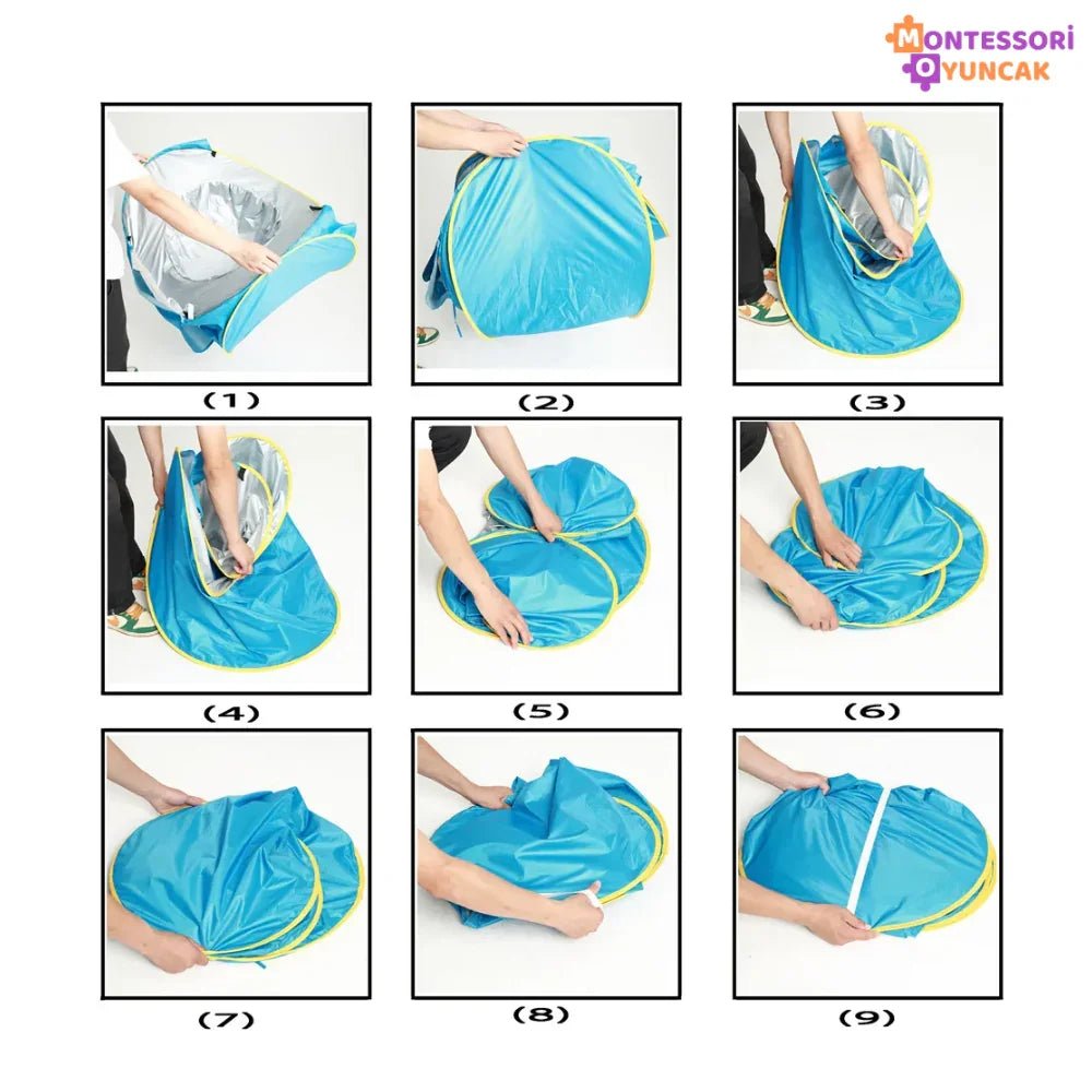 UV Koruyucu Bebek Plaj Çadırı Katlanır Taşıma Çantası Dahil - MAKKA