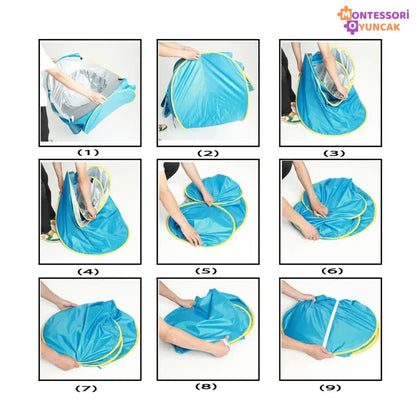 UV Koruyucu Bebek Plaj Çadırı Katlanır Taşıma Çantası Dahil - MAKKA