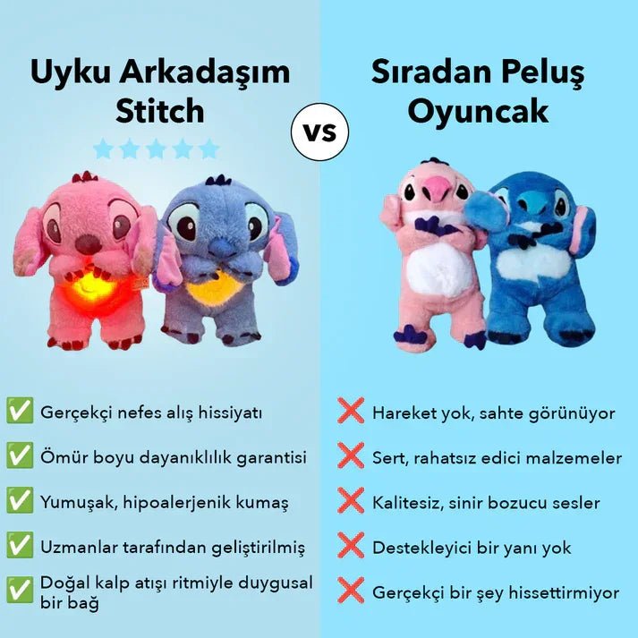 Uyku Arkadaşı Stitch - Nefes alan Peluş Oyuncak - MAKKA