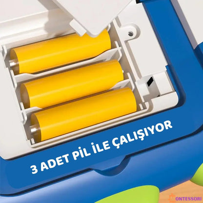 Uzay Temalı Eğitici Direksiyon Oyuncağı - Montessori Destekli Koordinasyon - MAKKA