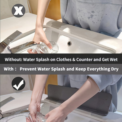 Vakumlu Kupalı Silikon Lavabo Sıçrama Koruyucu Su Bariyeri Mutfak - MAKKA