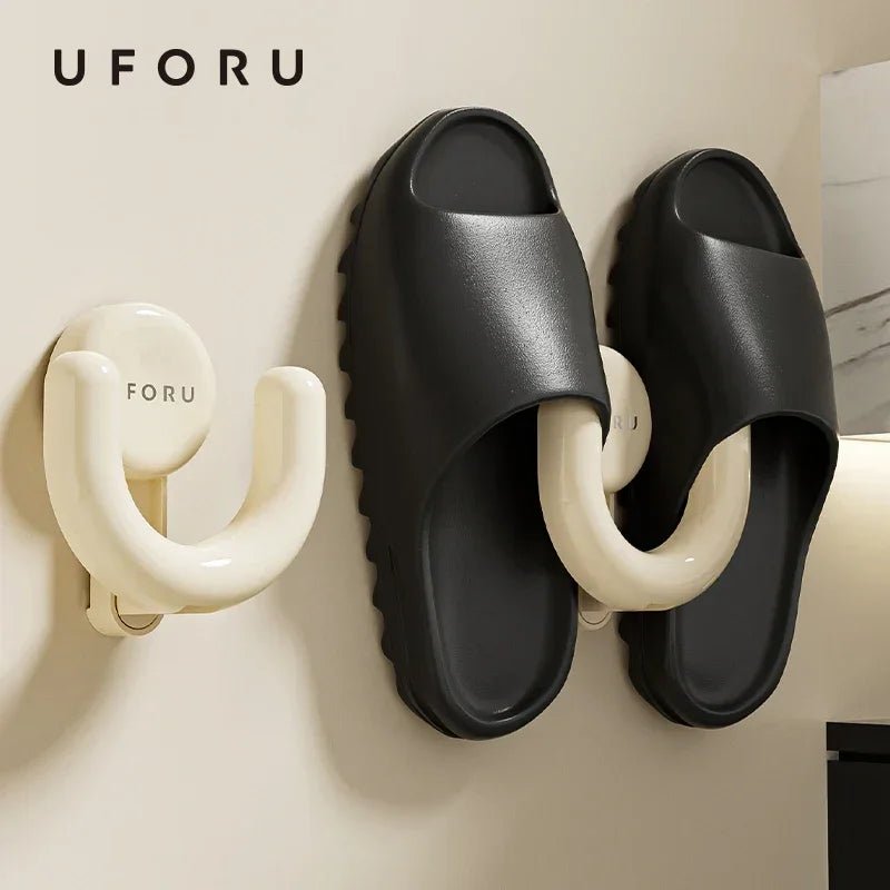 Vantuzlu Duvar Askısı Tuvalet Terlik Rafı Drenajlı Depolama Askısı - MAKKA