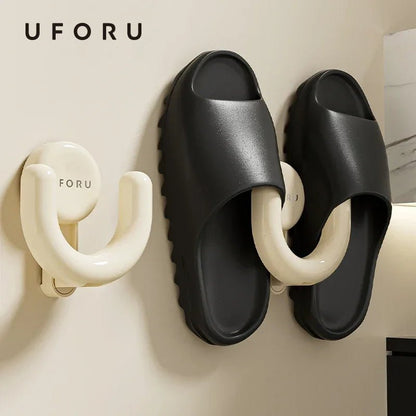 Vantuzlu Duvar Askısı Tuvalet Terlik Rafı Drenajlı Depolama Askısı - MAKKA