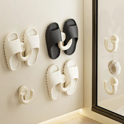 Vantuzlu Duvar Askısı Tuvalet Terlik Rafı Drenajlı Depolama Askısı - MAKKA