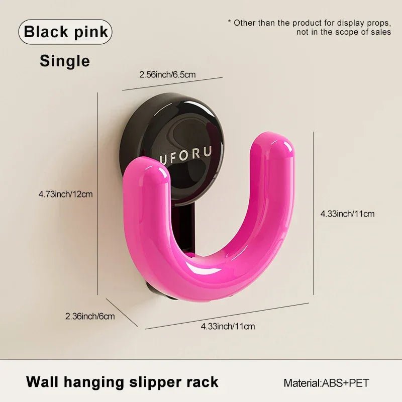 Vantuzlu Duvar Askısı Tuvalet Terlik Rafı Drenajlı Depolama Askısı - MAKKA