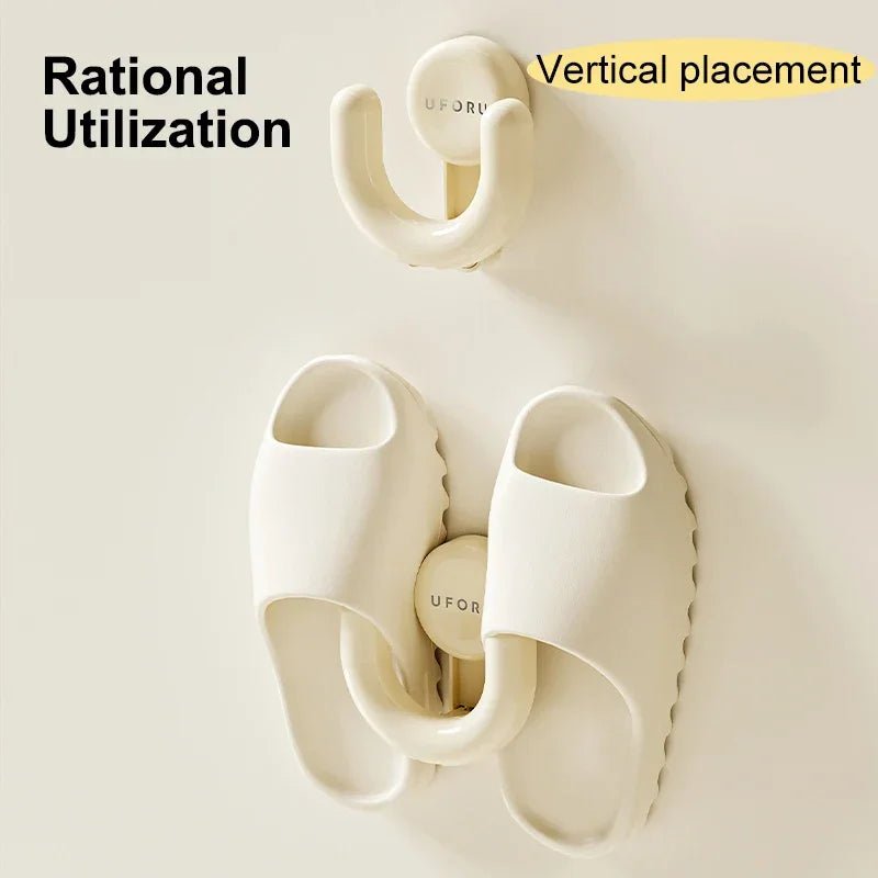 Vantuzlu Duvar Askısı Tuvalet Terlik Rafı Drenajlı Depolama Askısı - MAKKA