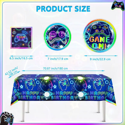 Video Oyun Temalı Doğum Günü Parti Malzemeleri Seti - MAKKA