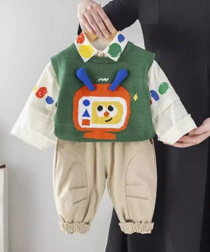 Yumuşak Pamuk 1 - 5 Yaş Erkek Çocuk 3 Parçalı Takım - MAKKA