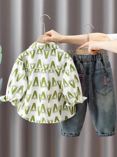 Yumuşak Pamuklu Gömlek ve Esnek Kot Pantolon Seti - MAKKA