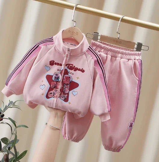 Yumuşak Pamuklu Pembe Kız Çocuk Alt Üst Takım 2 - 7 Yaş - MAKKA