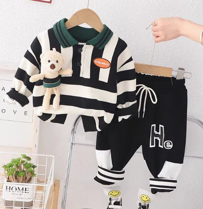 Yumuşak Peluş Çocuk Takımı 1 - 5 Yaş Sıcak ve Rahat Set - MAKKA