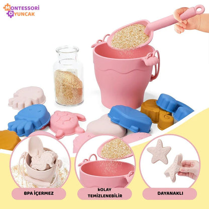 Yumuşak Silikon Plaj Oyuncağı BPA'sız Renkli Kolay Temizlenir Kaymaz - MAKKA