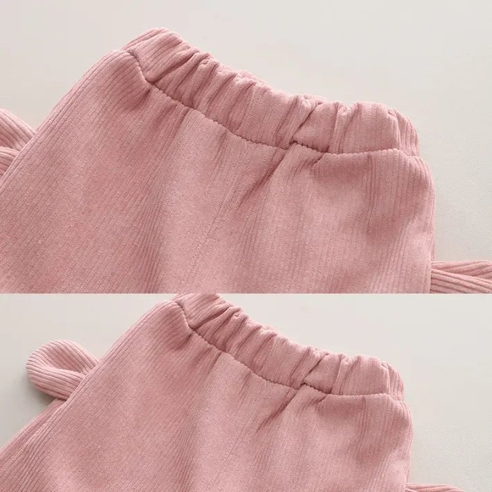 Yumuşak Triko Hırkalı 3 Parça Kadife Pantolonlu Çocuk Takımı - MAKKA